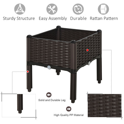 Raised garden bed polypropylene with legs