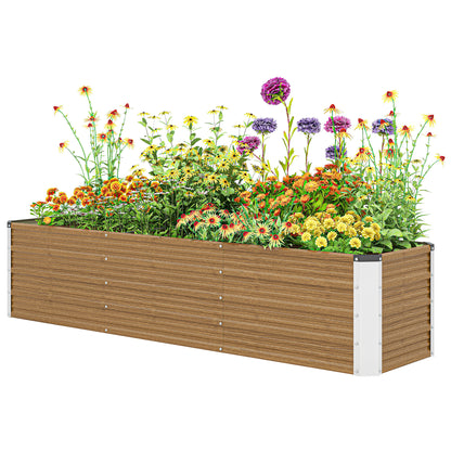 Galvanized Steel Raised Garden Bed 3-Section Planter