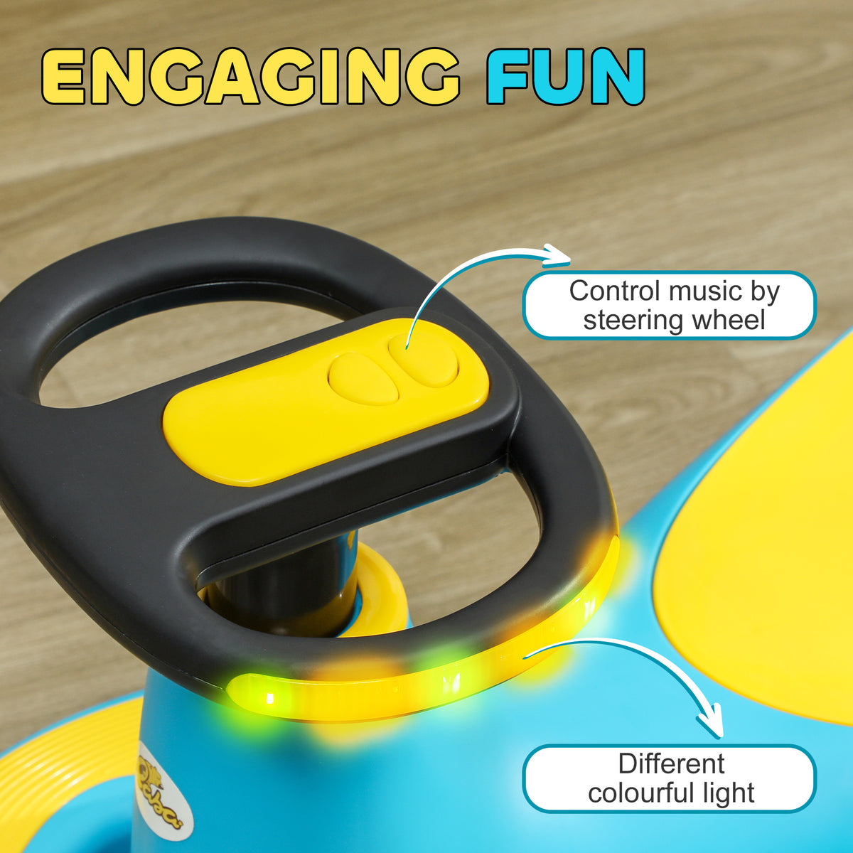 Kids Wiggle Car with Lights and Music