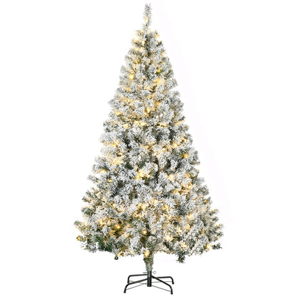 Árbol de Navidad artificial preiluminado de 6 pies LED blanco cálido