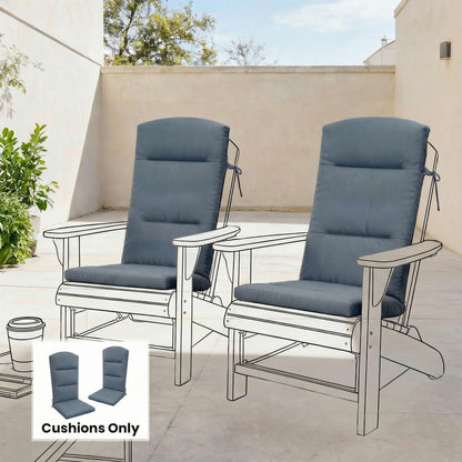 Cojín para silla Adirondack con respaldo y correas de sujeción