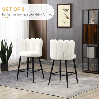 Counter Height Bar Stools Set of 2 with Back
