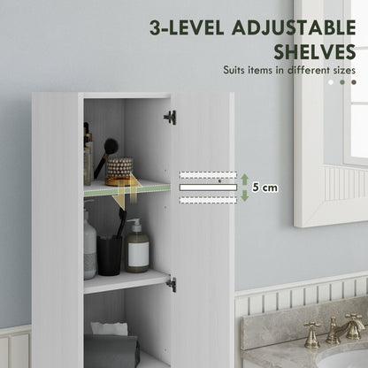 Armario alto de baño con estantes ajustables
