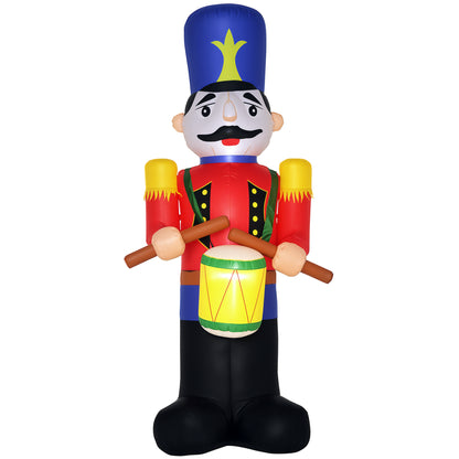 Soldado cascanueces inflable de Navidad de 244 cm con LED