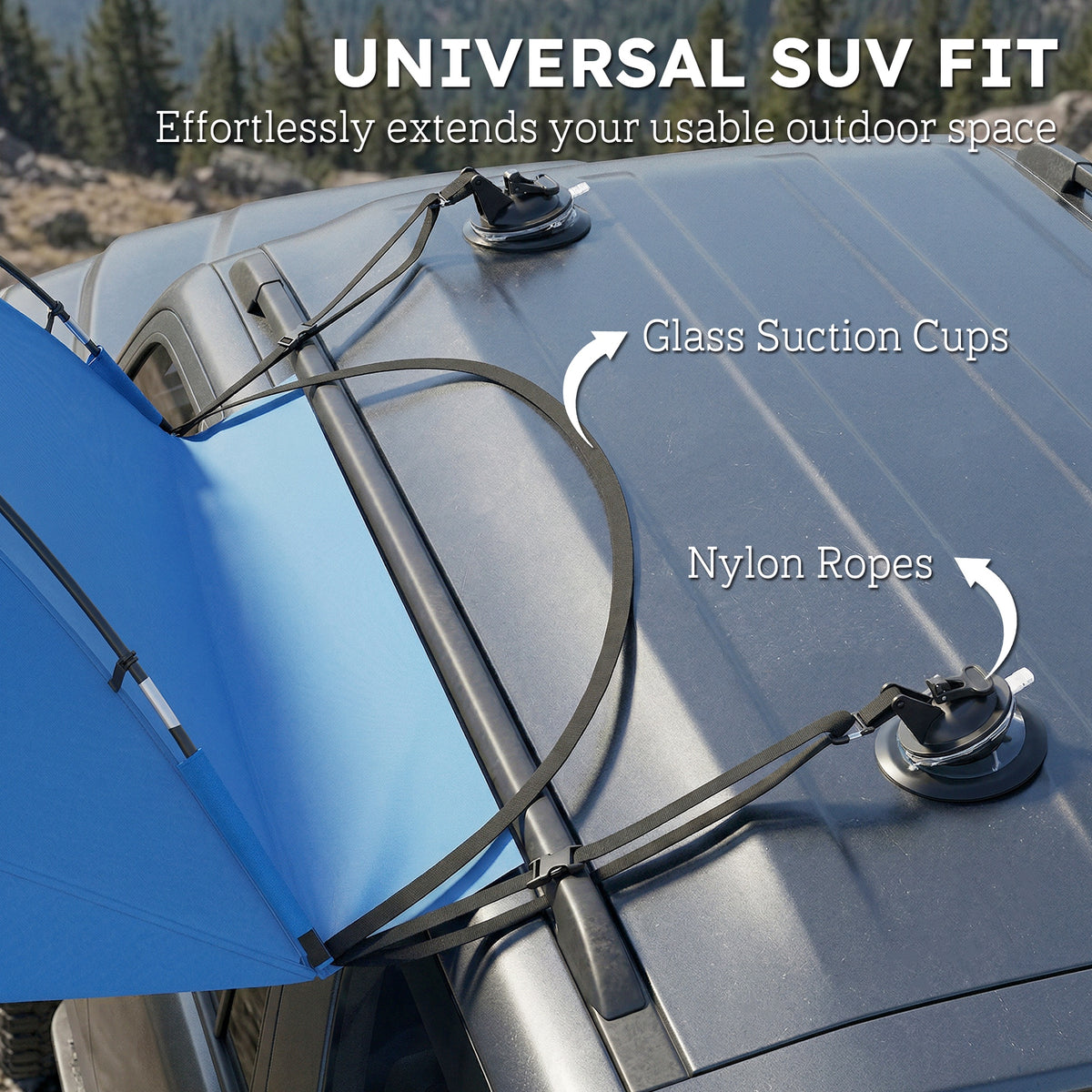 Toldo lateral impermeable de 3000 mm para SUV con bolsa de transporte