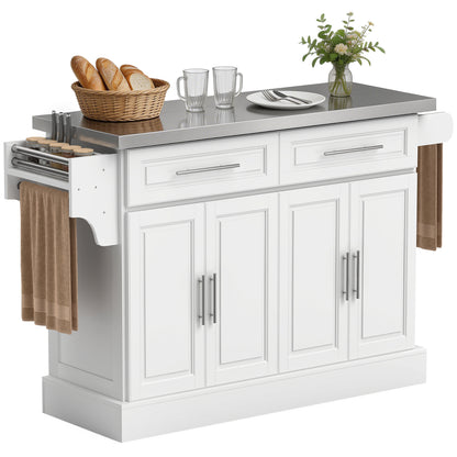 Stainless Steel Kitchen Island with Storage