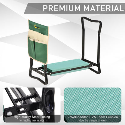 Garden kneeler foldable with EVA foam cushion pad