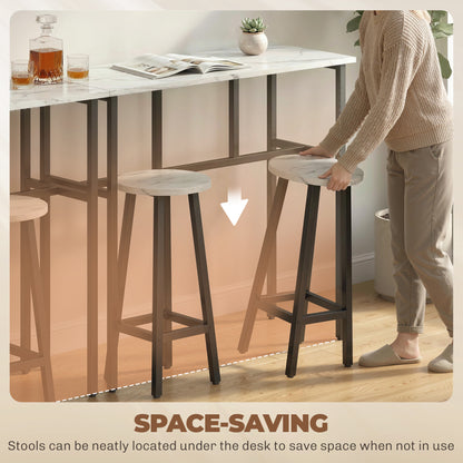 6-Piece Bar Set with 2 Tables and 4 Stools