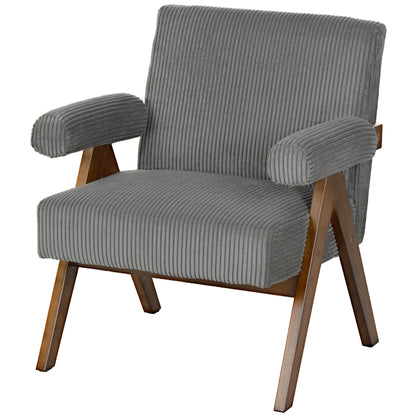 Accent Armchair Corduroy Thick Cushion
