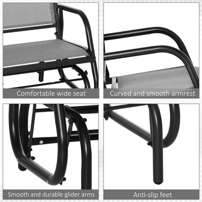 Outdoor Steel Patio Glider Chair