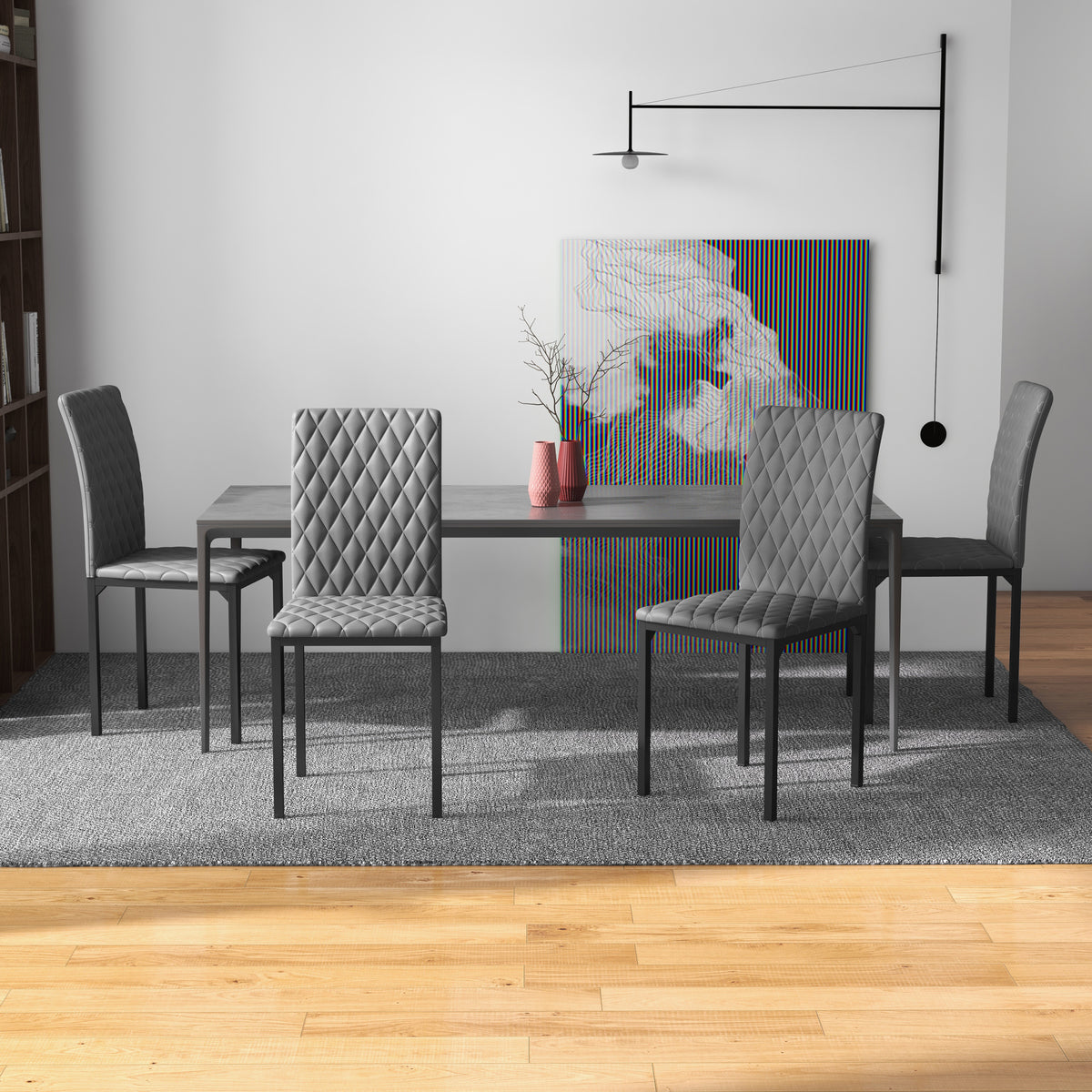 Set of 4 modern dining chairs