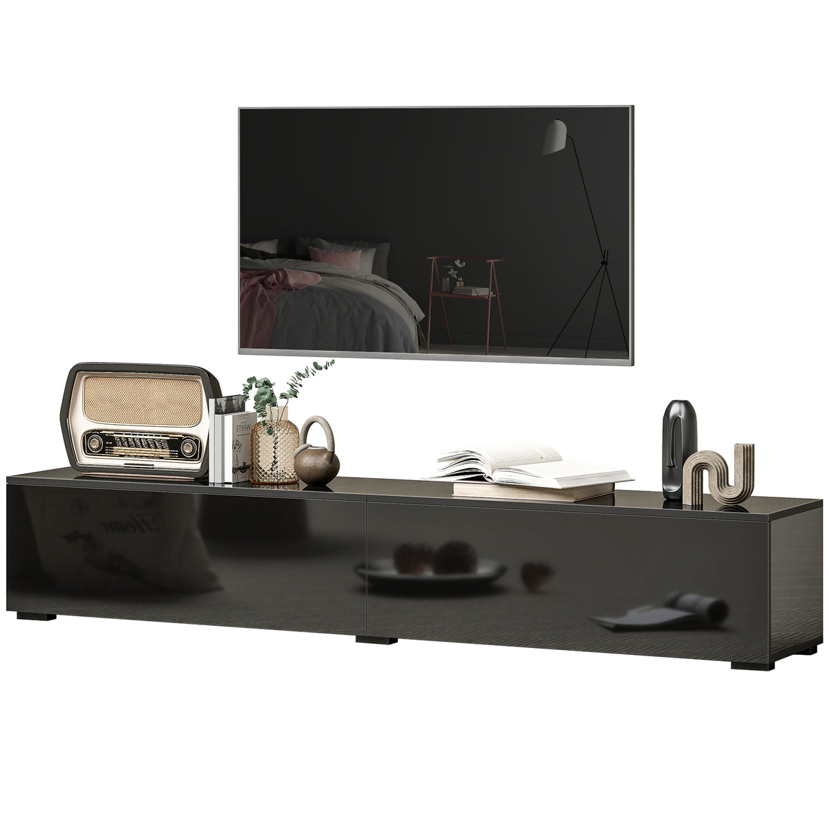Modern floating wall TV stand