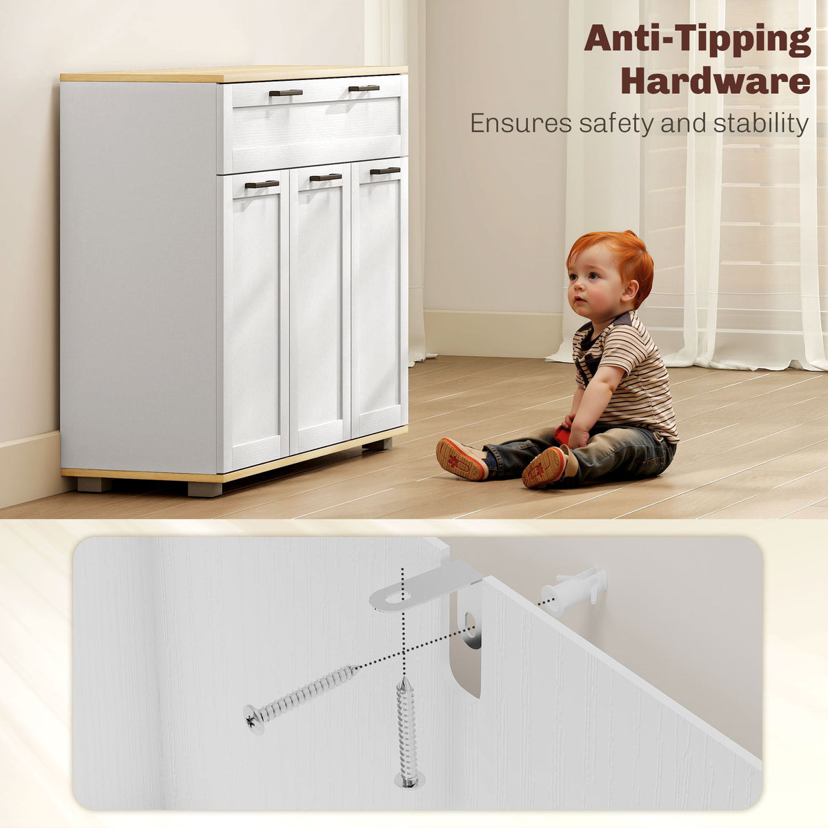 Aparador de cocina moderno con cajón