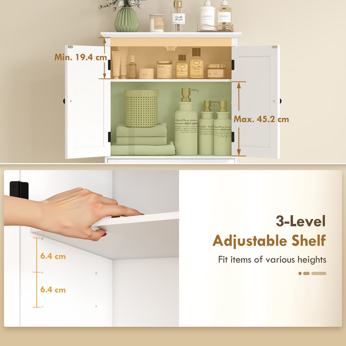 Over The Toilet Storage Cabinet with Drawer