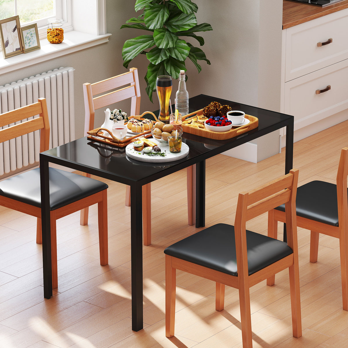 Tempered glass dining table