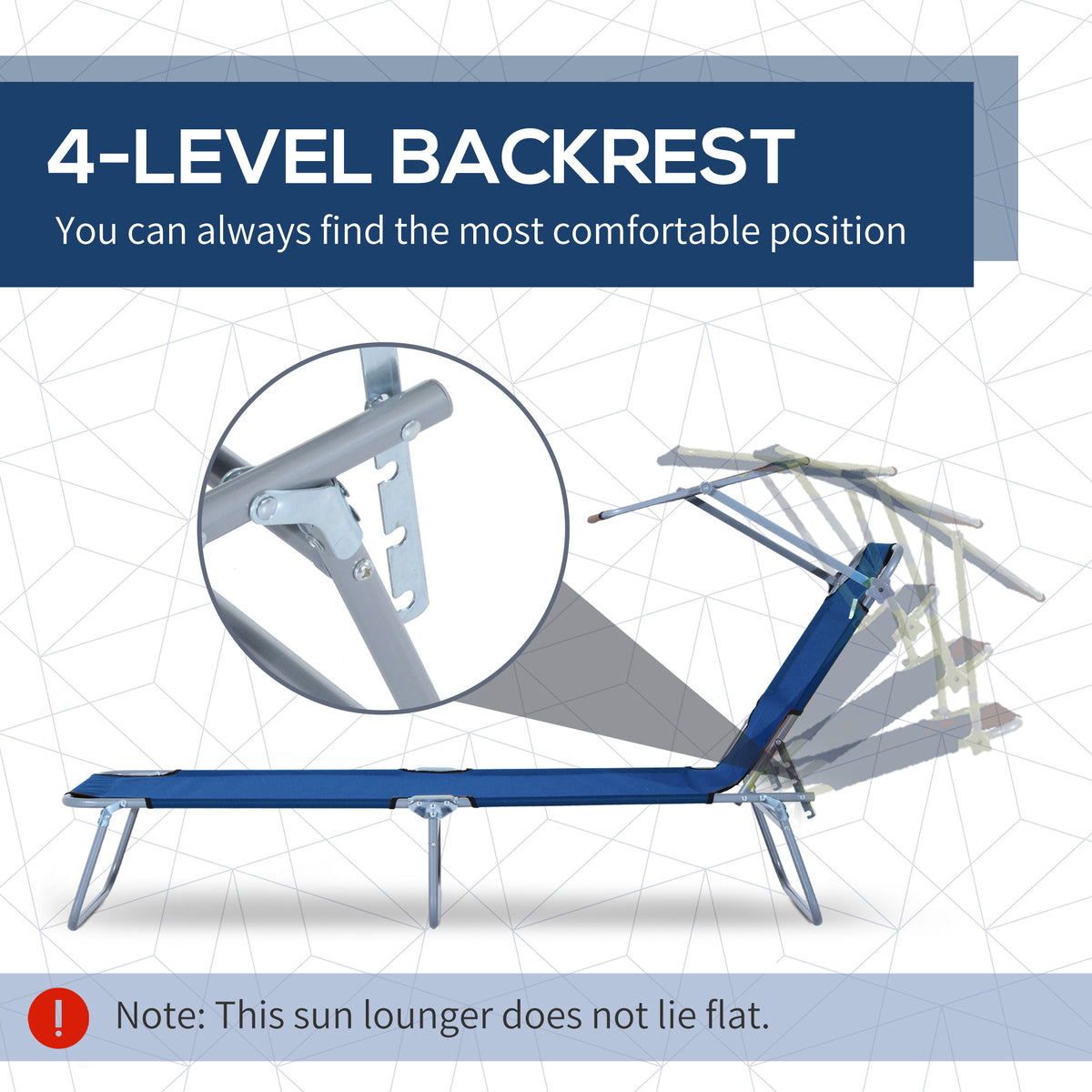 Folding Lounge Chair with Adjustable Sun Shade