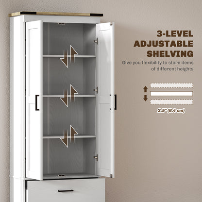 Armario despensa 170 cm Puertas magnéticas Cajones