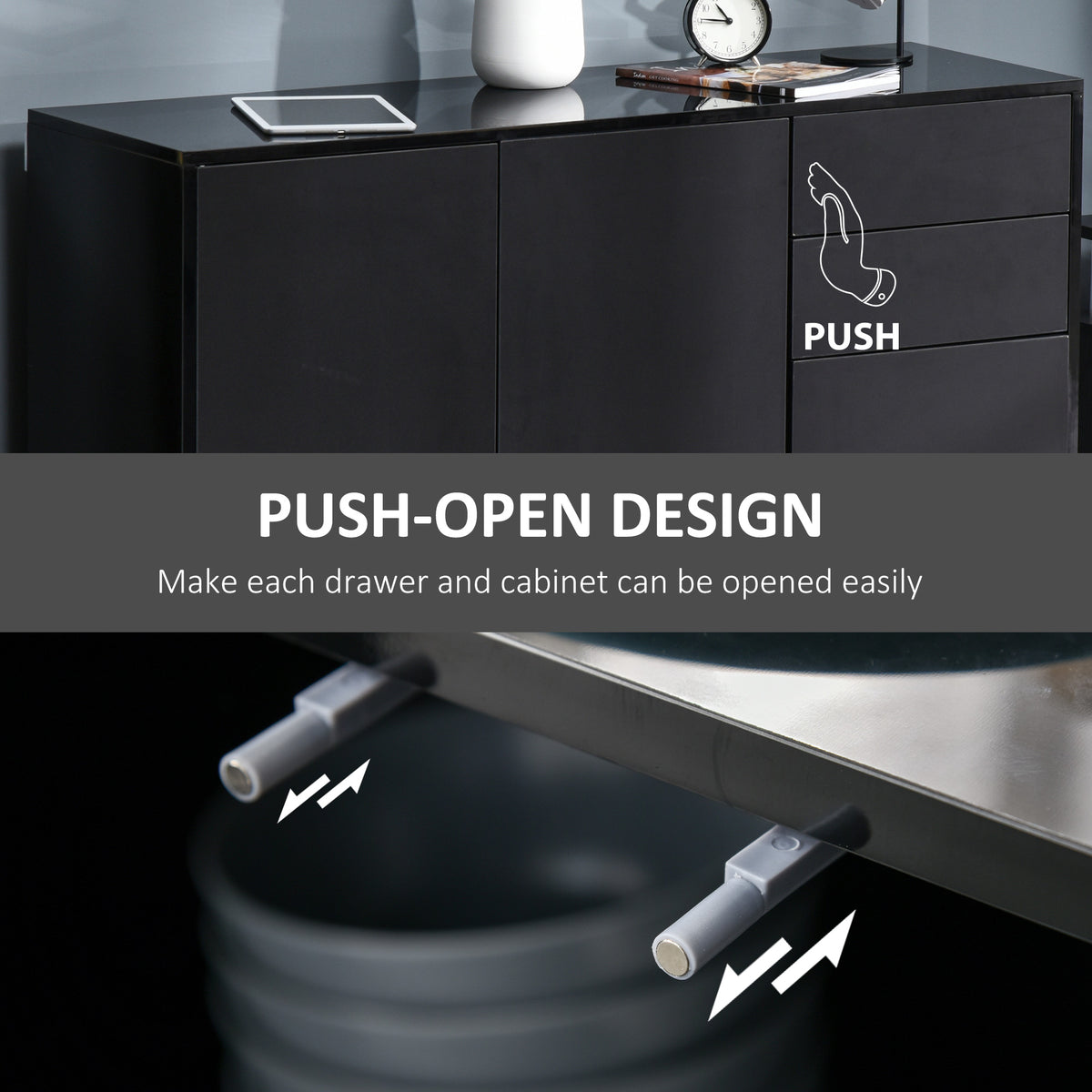 Modern kitchen sideboard storage cabinet