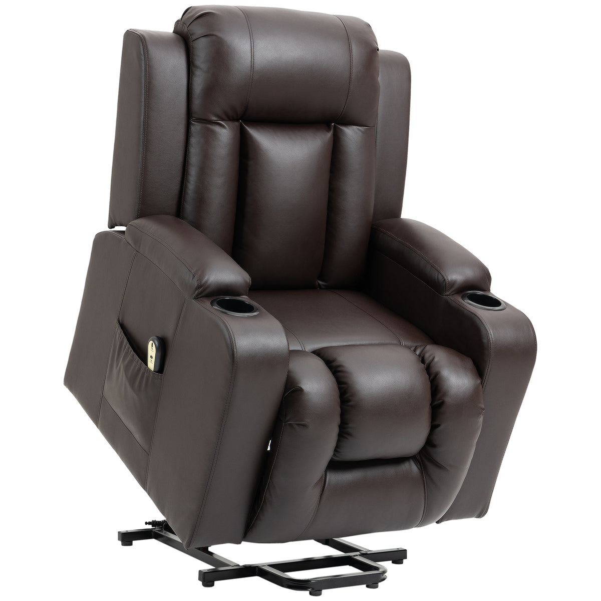Sillón reclinable y elevador eléctrico de cuero sintético