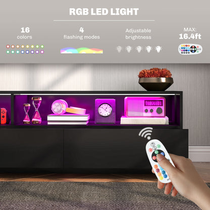 LED TV Stand High Gloss for TVs up to 75"