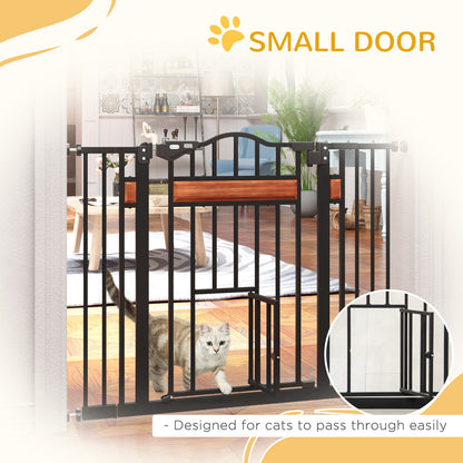 Extra Wide Pet Gate with Cat Door