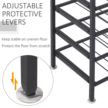 Freestanding metal wine rack 54 bottles