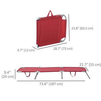 Folding Outdoor Lounge Chair with Adjustable Backrest