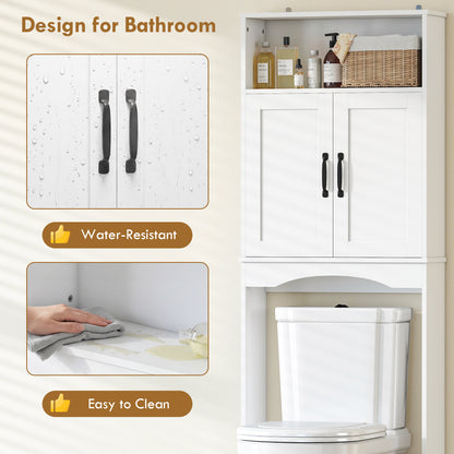 Over-the-toilet freestanding storage shelf bathroom organizer