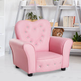 Kids tufted princess armchair toddler sofa 58.9 x 41.4 x 49 cm