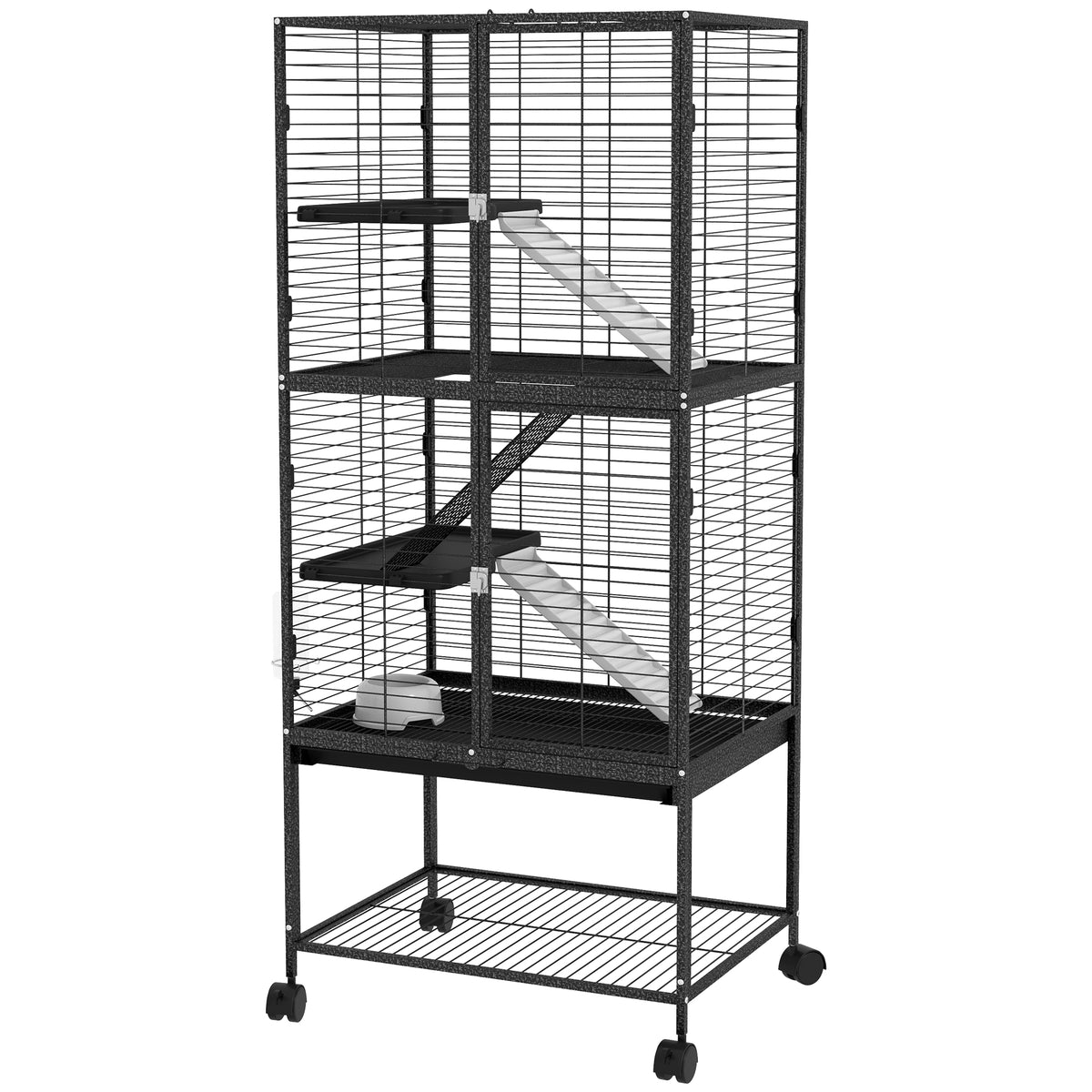 Rolling 4-Tier Small Animal Cage