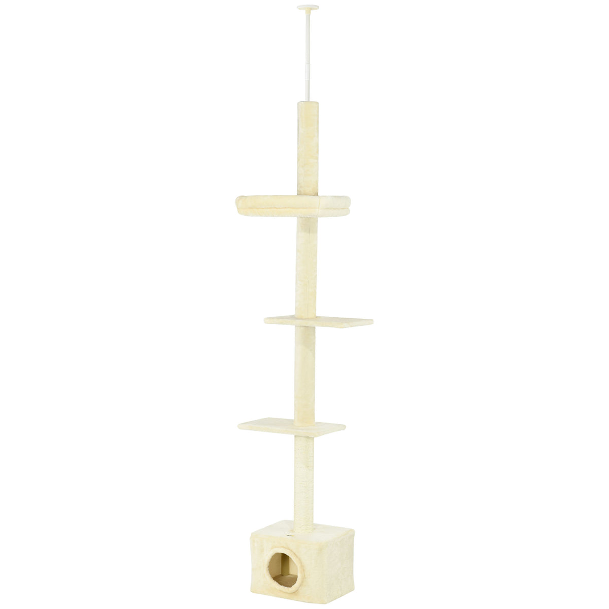Floor to ceiling cat tree with scratching post