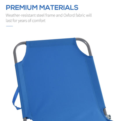 Folding Outdoor Lounge Chair with Adjustable Backrest