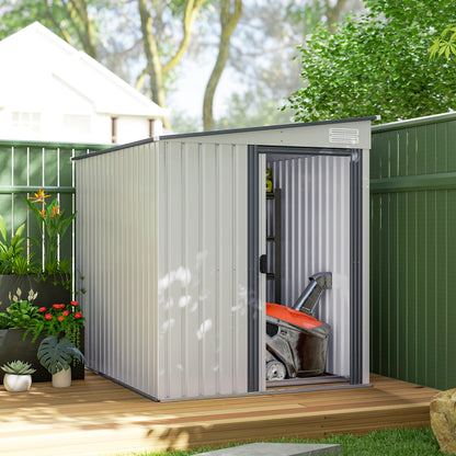 Galvanised Steel Lean-To Garden Storage Shed