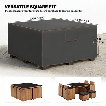 Funda impermeable para muebles de patio 420D — Negro