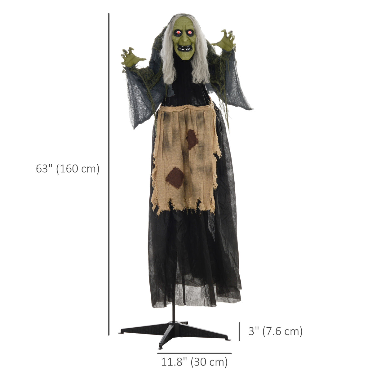 Animated Halloween Witch Decoration Sound Activated