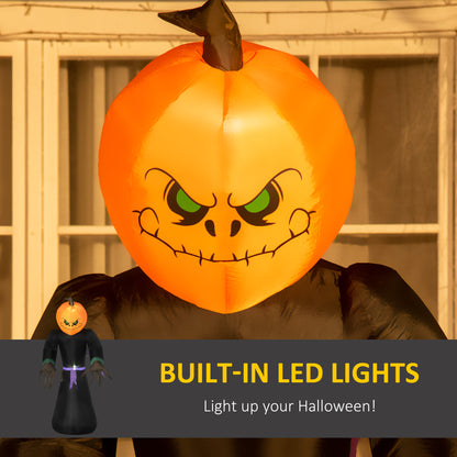 Inflatable Halloween Pumpkin Reaper Decoration 7ft