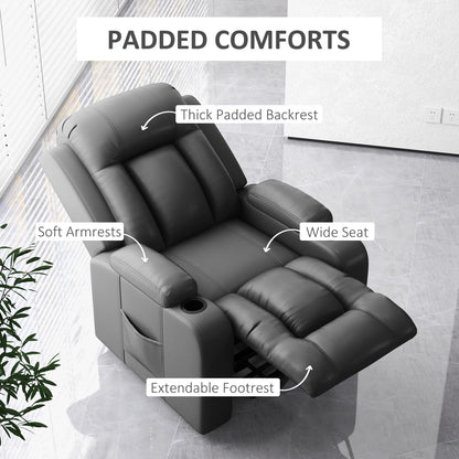 Sillón reclinable y elevador eléctrico de cuero sintético