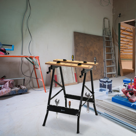 Foldable Work Bench 100 kg Capacity with 4 Adjustable Clamps