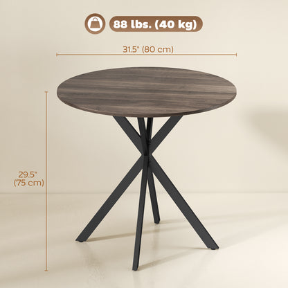 Mesa redonda industrial compacta 80 cm