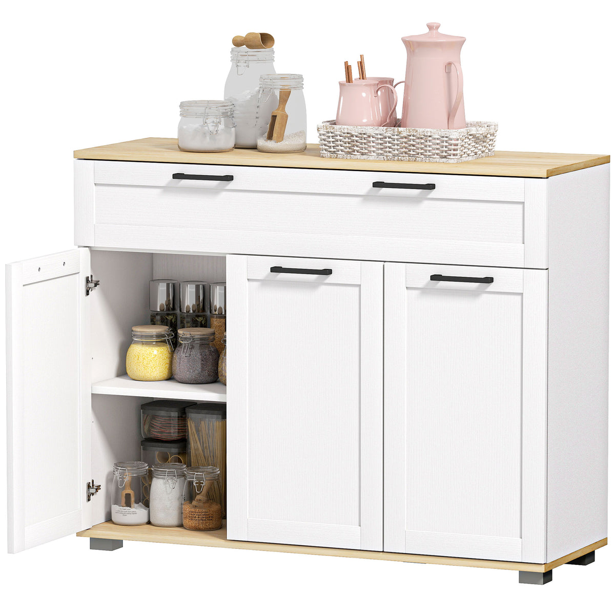 Aparador de cocina moderno con cajón