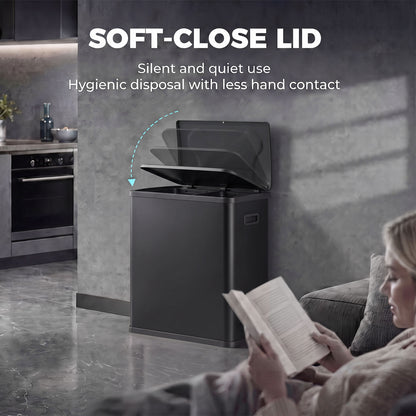 Smart Dual-Compartment Automatic Trash Can 60 L