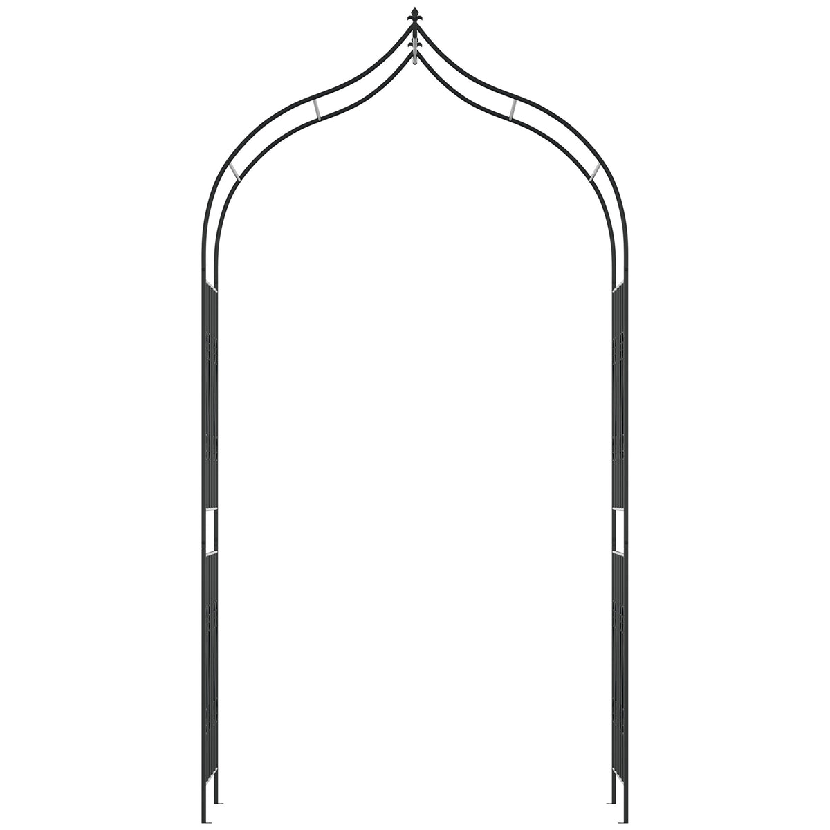Arco de jardín decorativo con celosía 265 cm