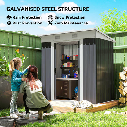 Galvanized Steel Outdoor Storage Shed with Sliding Doors