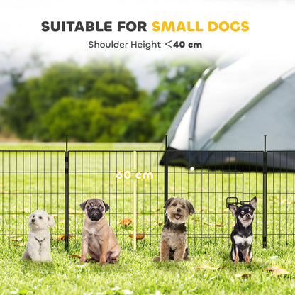 Parque para perros de 8 paneles con puerta — acero