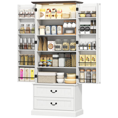 Aparador de cocina con luz LED con sensor