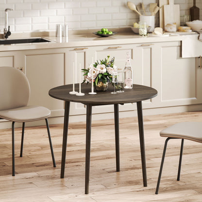 Folding dining table round drop leaf expandable