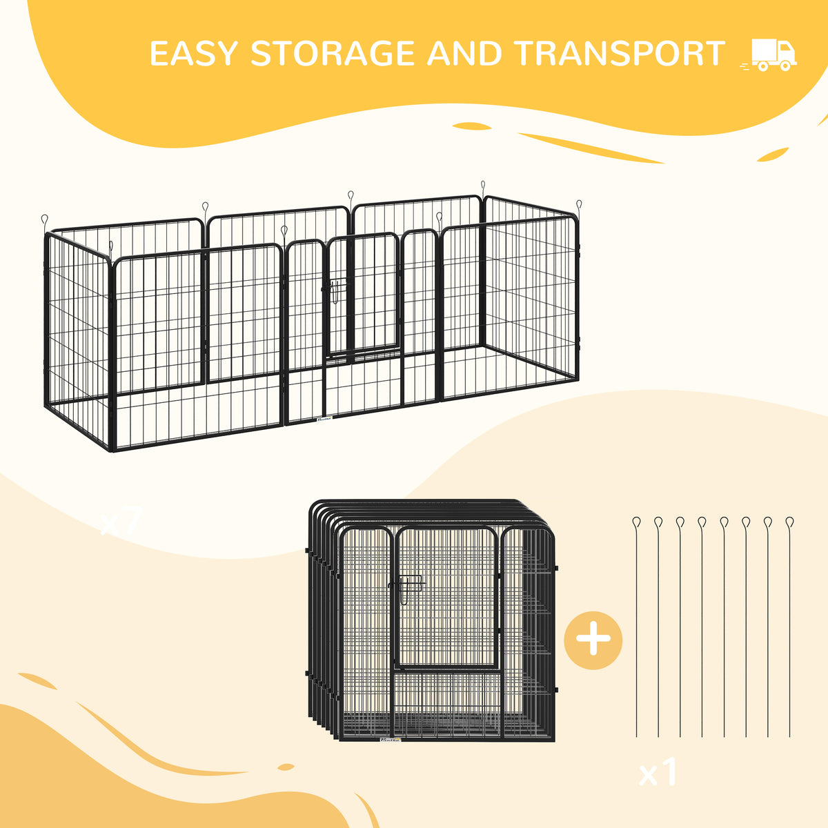 8 Panel Metal Foldable Pet Playpen
