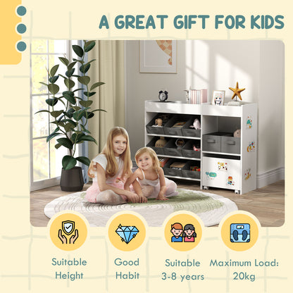 4-Tier Toy Storage Organizer with 11 Fabric Bins