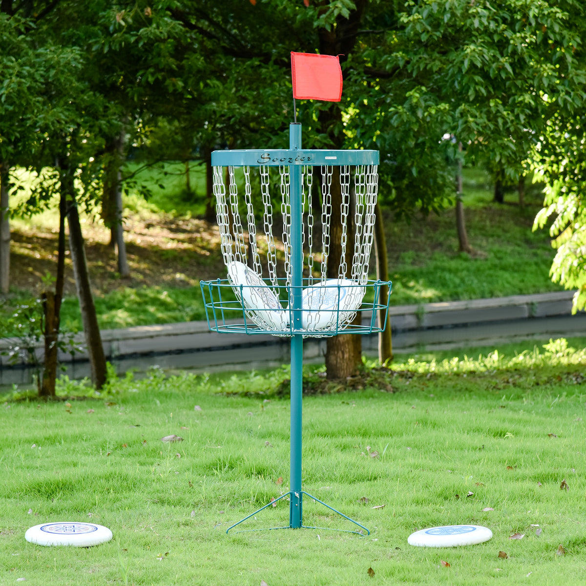 Portable Disc Golf Basket 24-Chain with Carry Bag