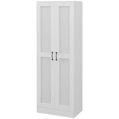 Tall kitchen pantry storage cabinet made of particle board